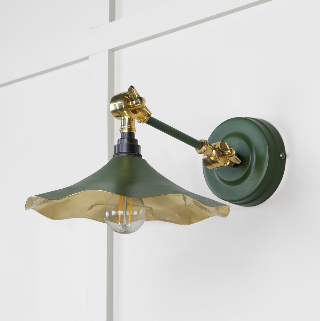 From The Anvil's Smooth Brass Smooth Brass Flora Wall Light