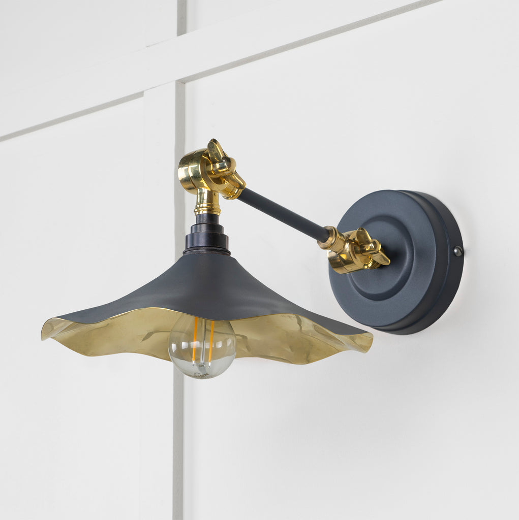 From The Anvil's Smooth Brass Smooth Brass Flora Wall Light