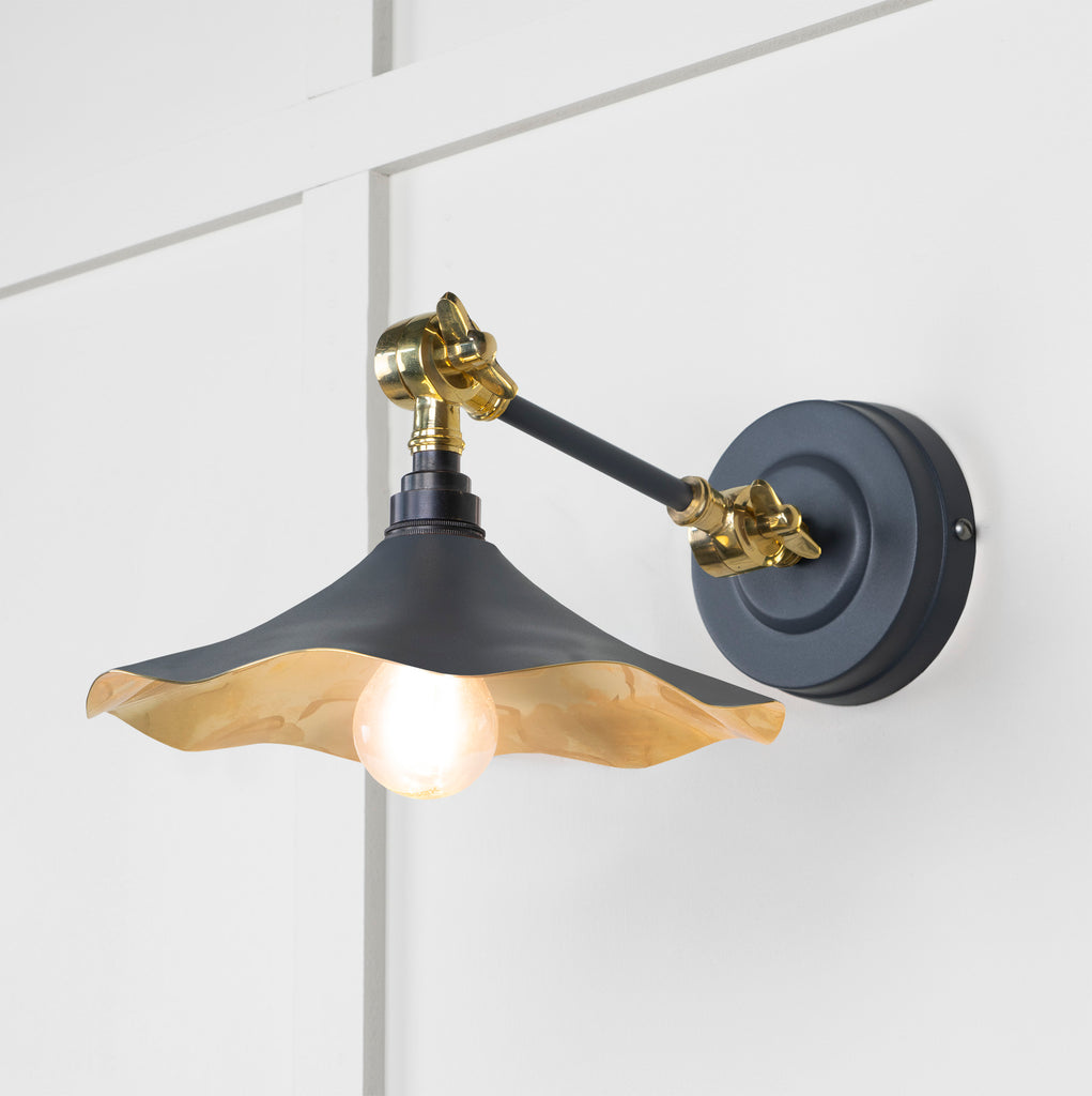 From The Anvil's Smooth Brass Smooth Brass Flora Wall Light