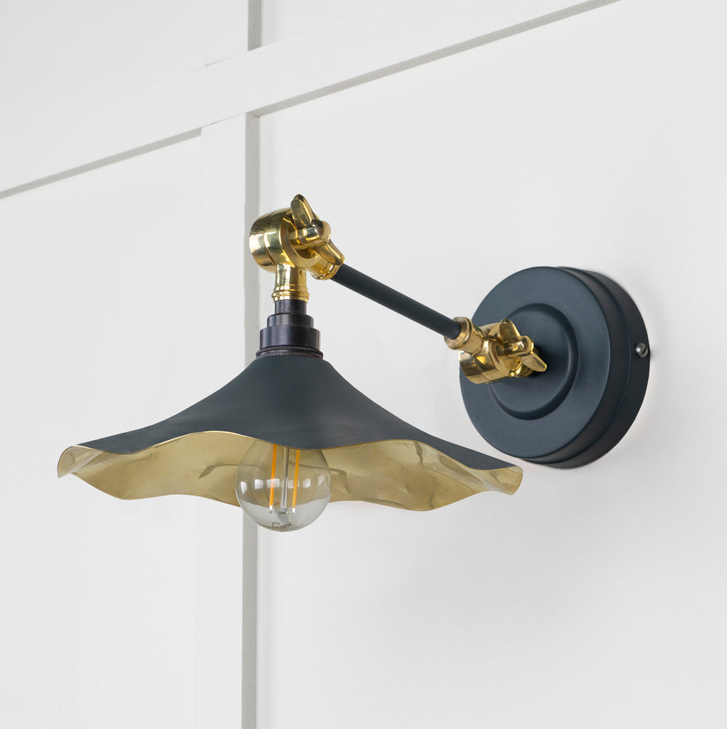 From The Anvil's Smooth Brass Smooth Brass Flora Wall Light