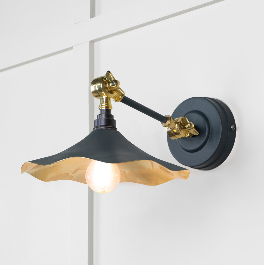 From The Anvil's Smooth Brass Smooth Brass Flora Wall Light