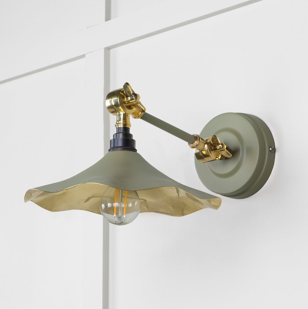 From The Anvil's Smooth Brass Smooth Brass Flora Wall Light