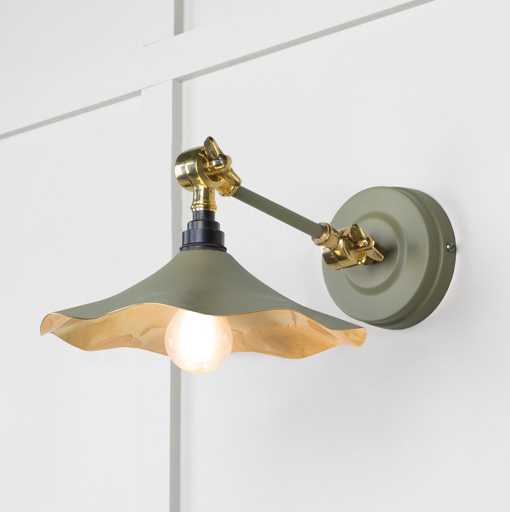 From The Anvil's Smooth Brass Smooth Brass Flora Wall Light