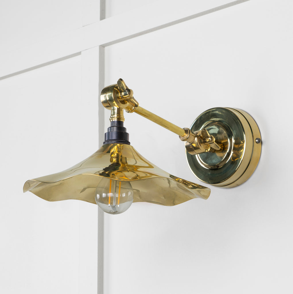 From The Anvil's Smooth Brass Smooth Brass Flora Wall Light