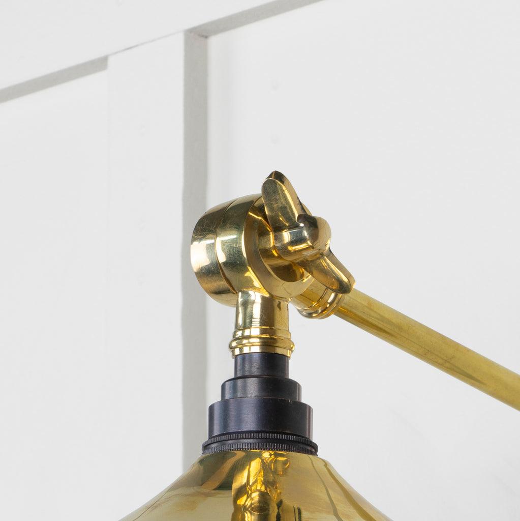 From The Anvil's Smooth Brass Smooth Brass Flora Wall Light