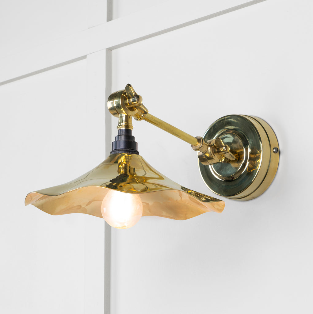 From The Anvil's Smooth Brass Smooth Brass Flora Wall Light