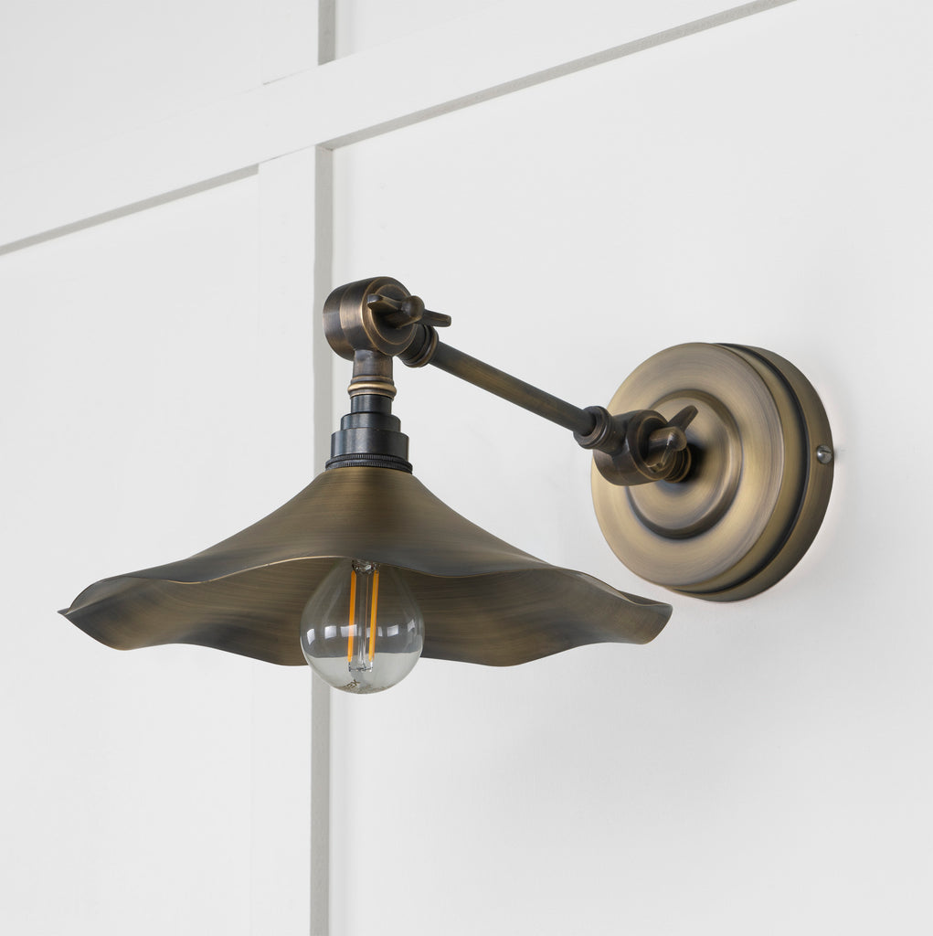 From The Anvil's Aged  Brass Aged Brass Flora Wall Light