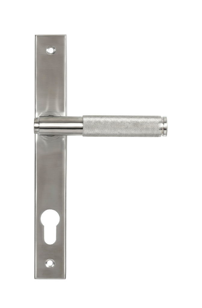 From The Anvil's Satin Marine SS (316) Brompton Slimline Lever Espag. Lock Set