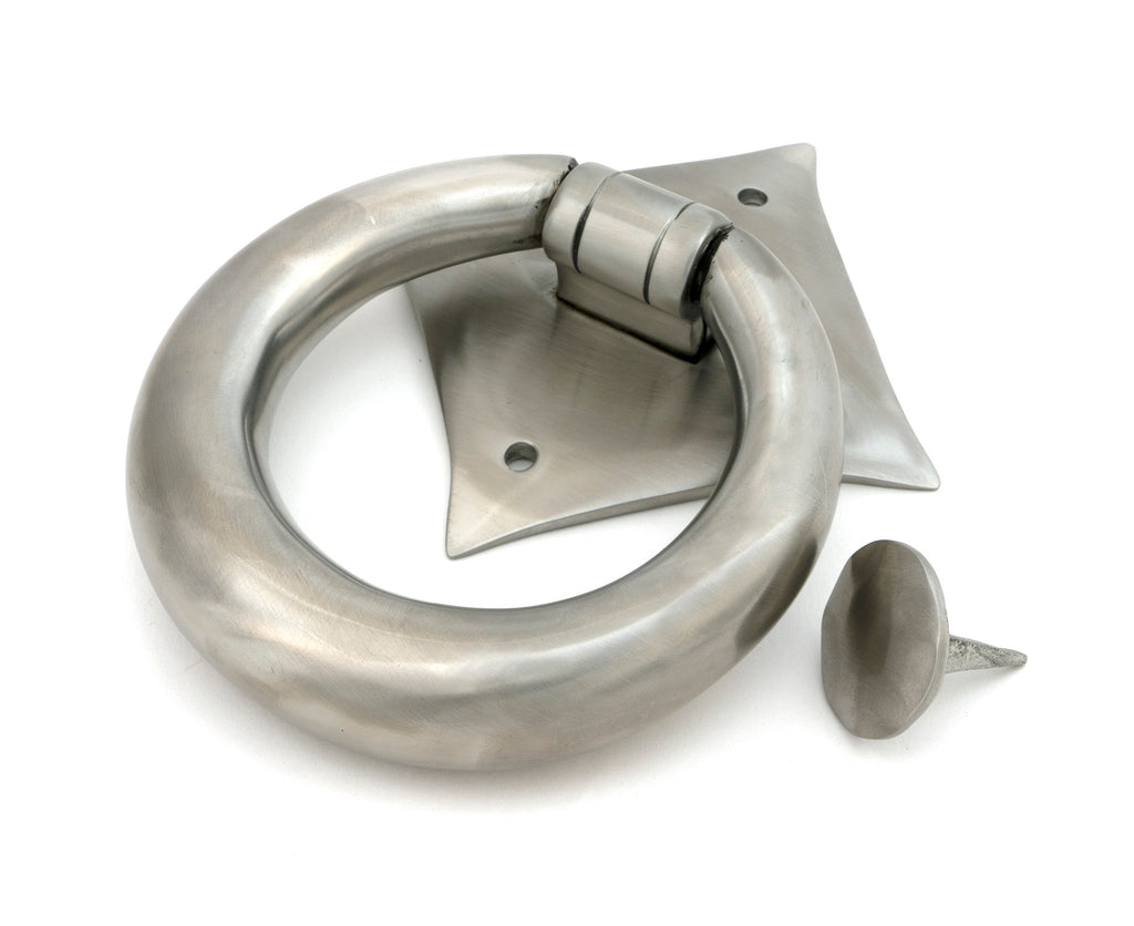 From The Anvil's Satin Marine SS (316) Ring Door Knocker