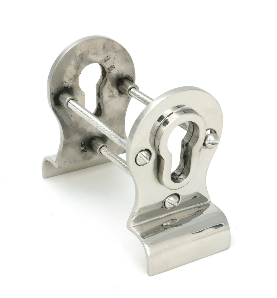 From The Anvil's Polished Marine SS (316) 50mm Euro Door Pull (Back to Back Fixings)