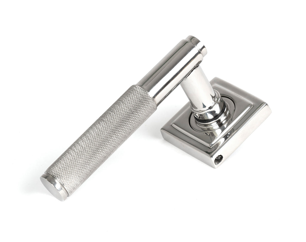 From The Anvil's Polished Marine SS (316) Brompton Lever on Rose Set (Sprung)