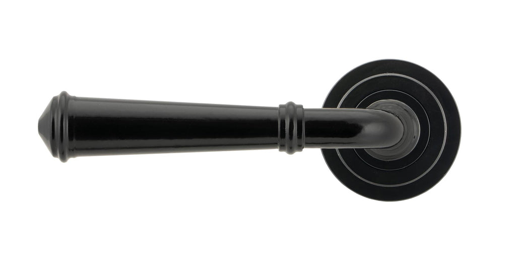 From The Anvil's Black Regency Lever on Rose Set (Unsprung)