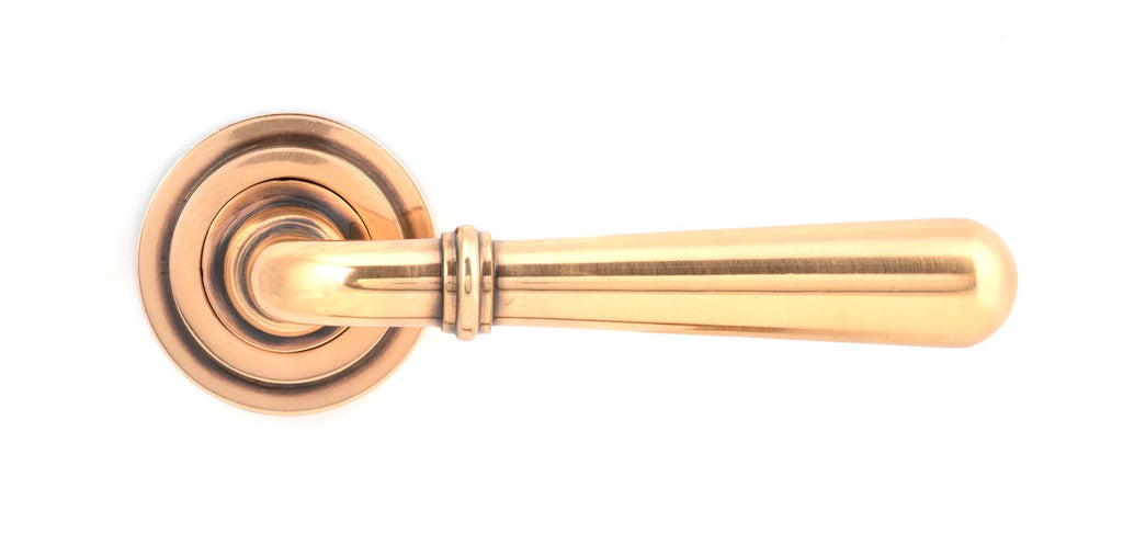 From The Anvil's Polished Bronze Newbury Lever on Rose Set (Unsprung)