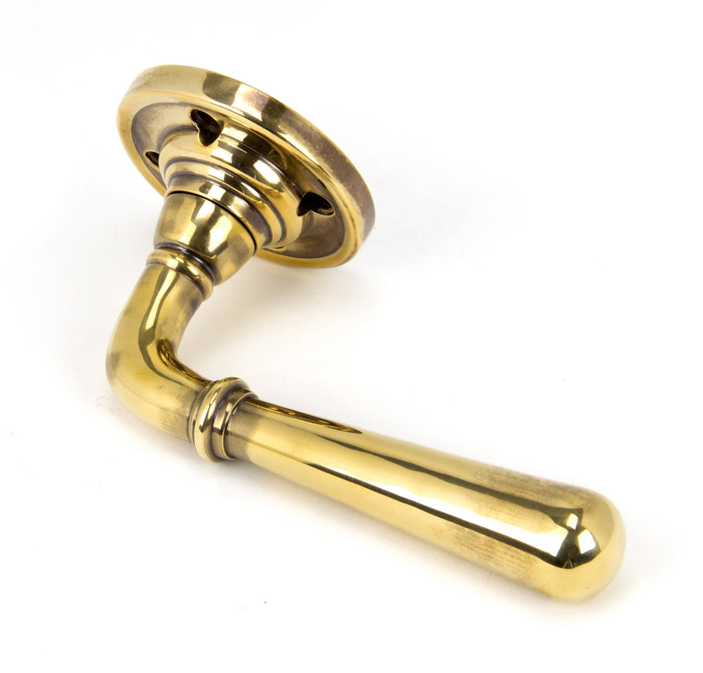 From The Anvil's Aged Brass Newbury Lever on Rose Set