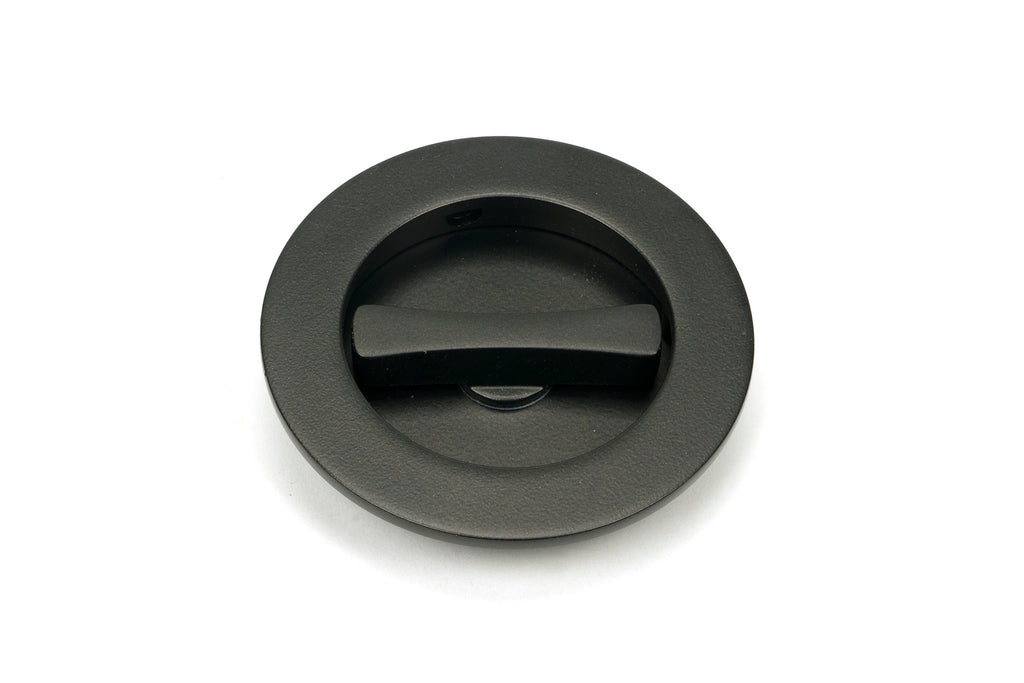 From The Anvil's Aged Bronze Plain Round Pull - Privacy Set