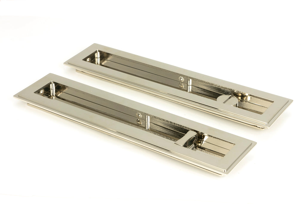 From The Anvil's Polished Nickel Art Deco Rectangular Pull - Privacy Set