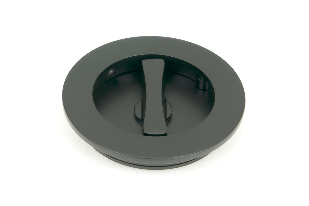 From The Anvil's Matt Black Plain Round Pull - Privacy Set