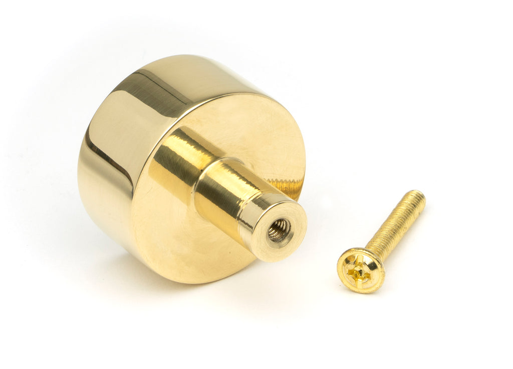 From The Anvil's Polished Brass 32mm Kelso Cabinet Knob