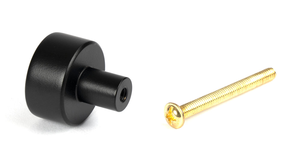 From The Anvil's Matt Black 25mm Kelso Cabinet Knob