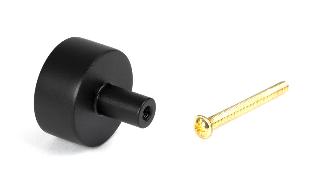 From The Anvil's Matt Black 32mm Kelso Cabinet Knob