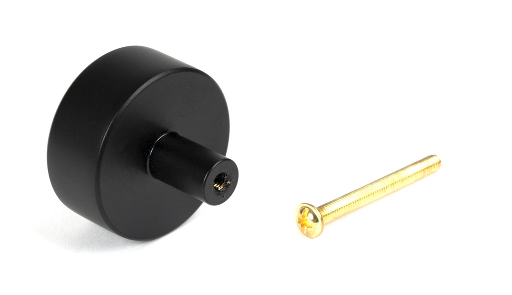 From The Anvil's Matt Black 38mm Kelso Cabinet Knob