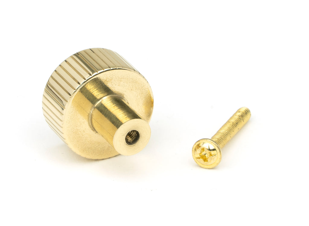 From The Anvil's Polished Brass 25mm Judd Cabinet Knob