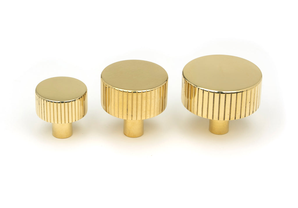 From The Anvil's Polished Brass 25mm Judd Cabinet Knob