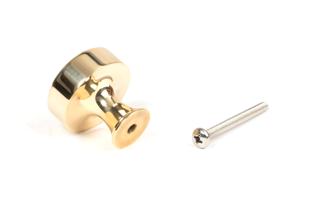 From The Anvil's Polished Brass Scully Cabinet Knob