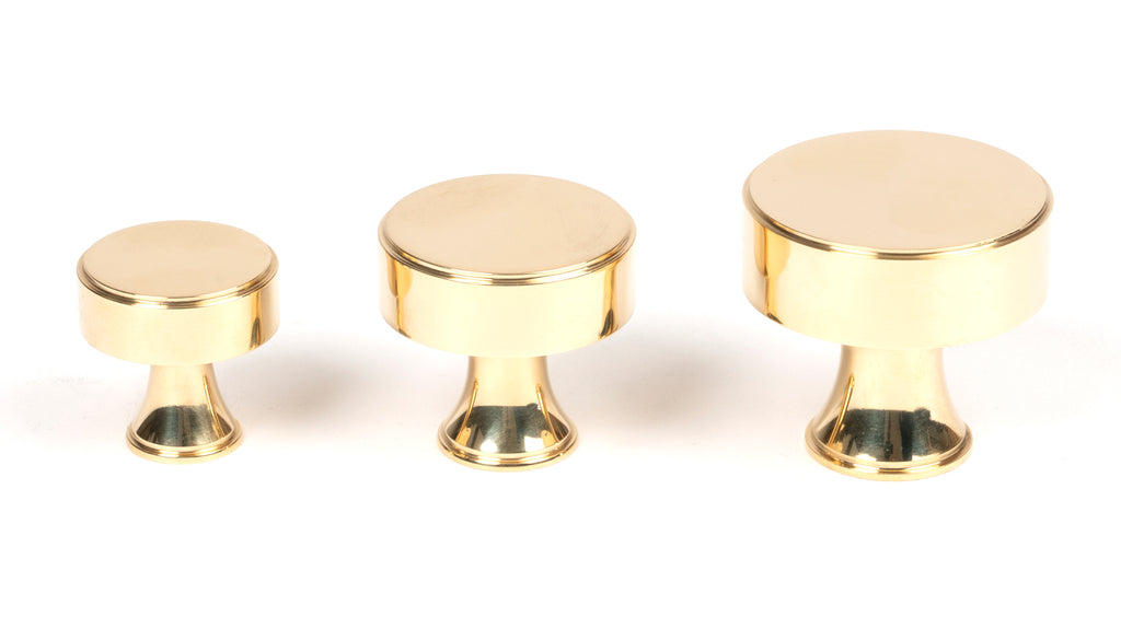 From The Anvil's Polished Brass Scully Cabinet Knob