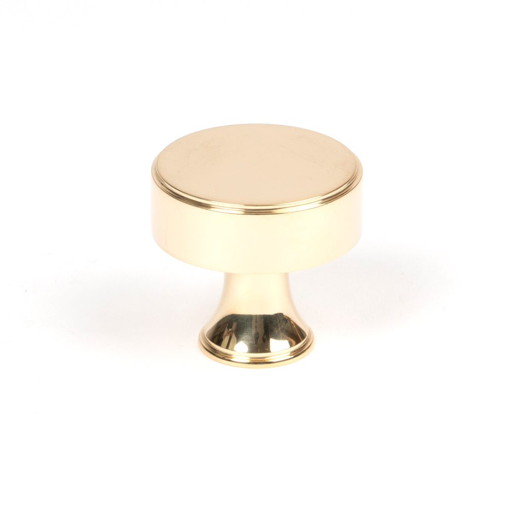 From The Anvil's Polished Brass Scully Cabinet Knob