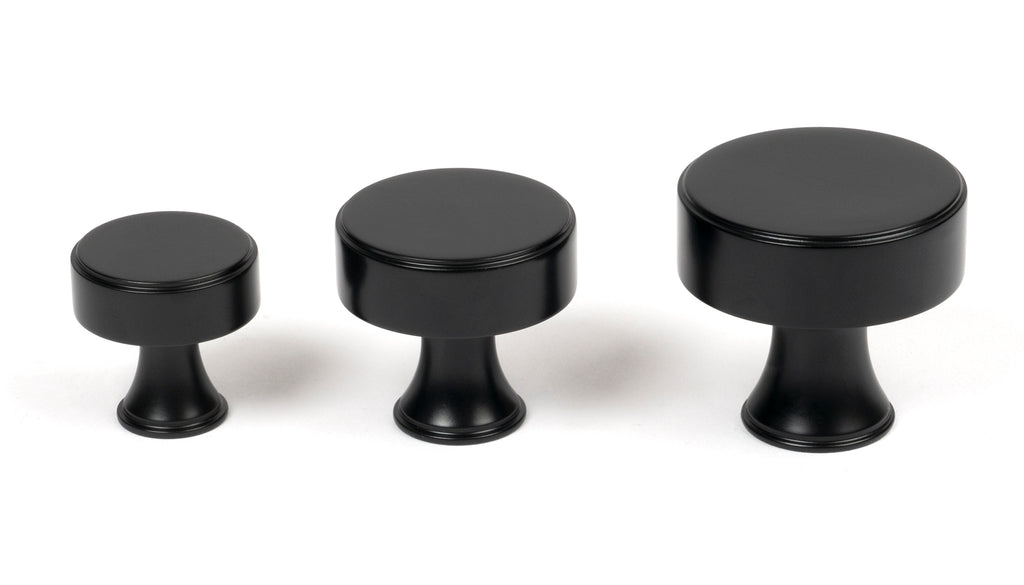 From The Anvil's Matt Black Scully Cabinet Knob