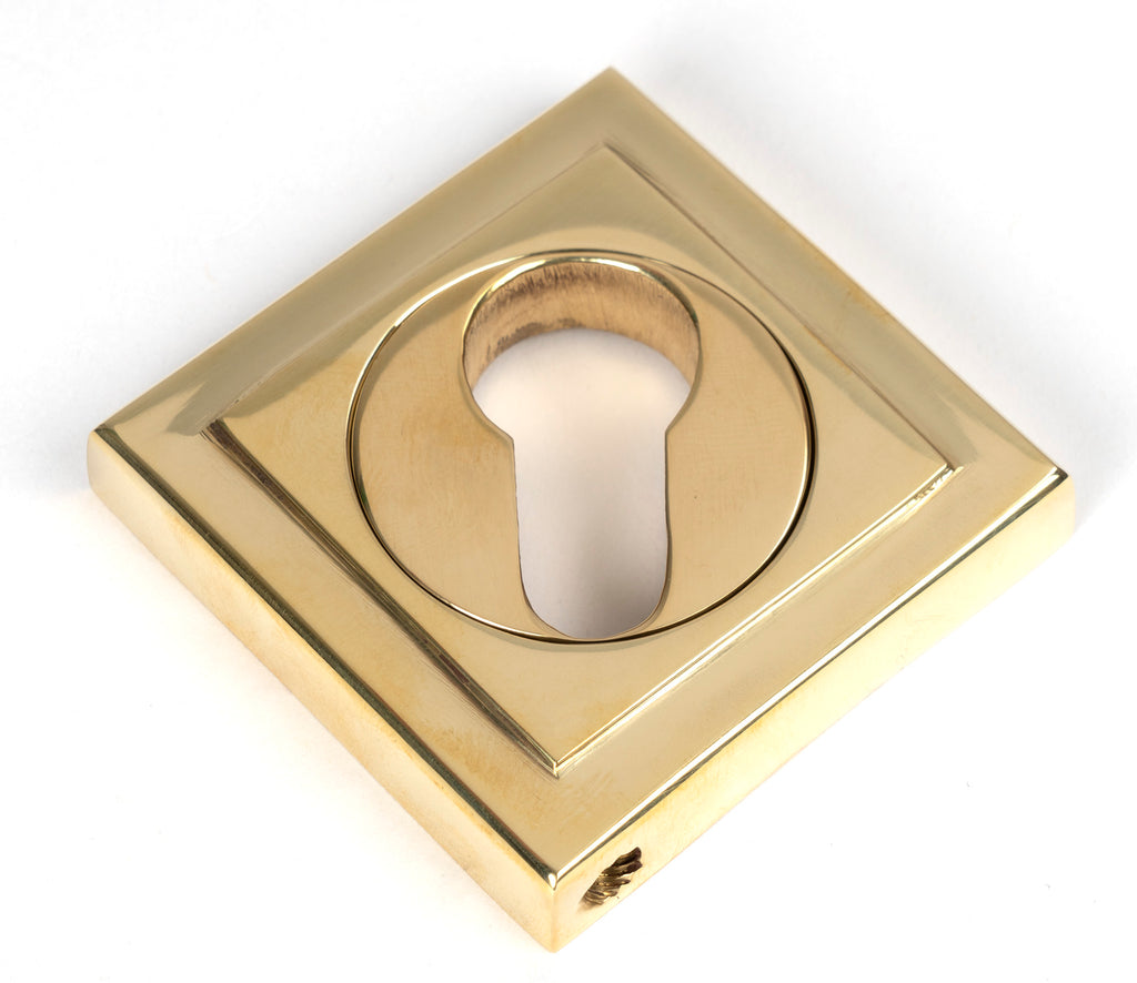 From The Anvil's Polished Brass Round Euro Escutcheon