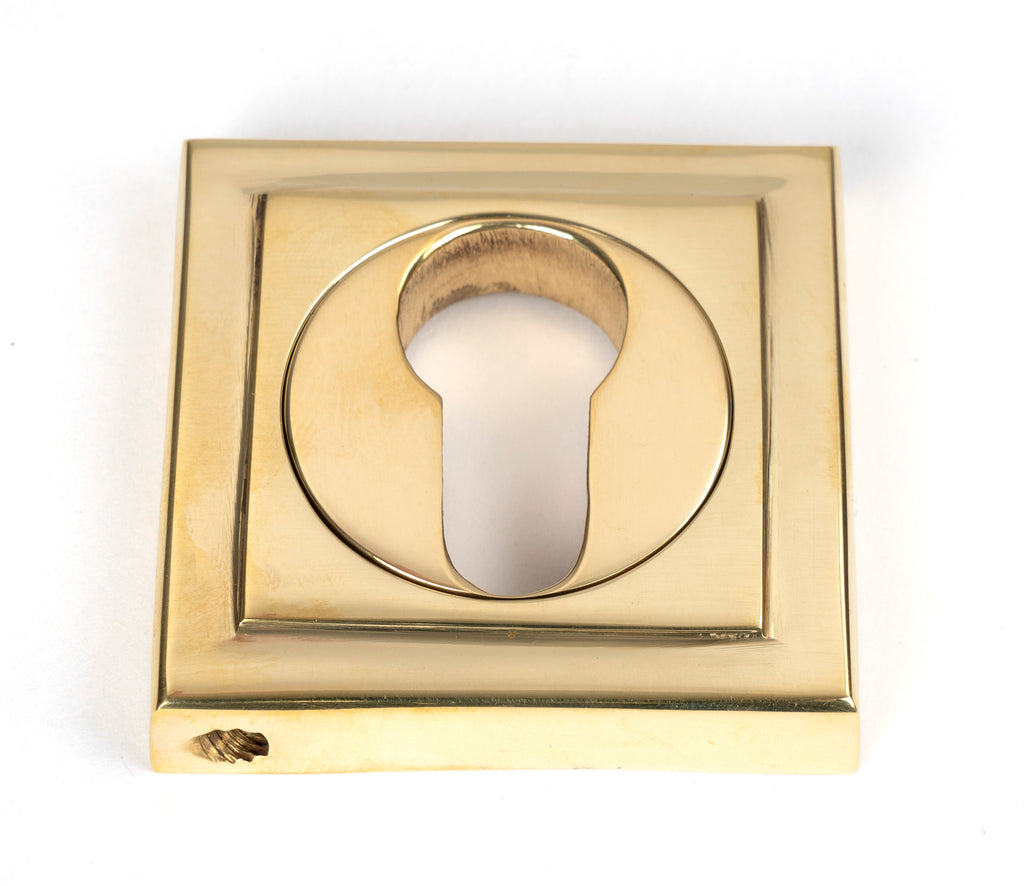 From The Anvil's Polished Brass Round Euro Escutcheon