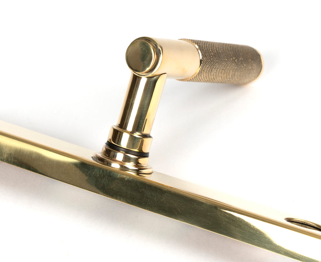 From The Anvil's Polished Brass Brompton Slimline Lever Espag. Lock Set