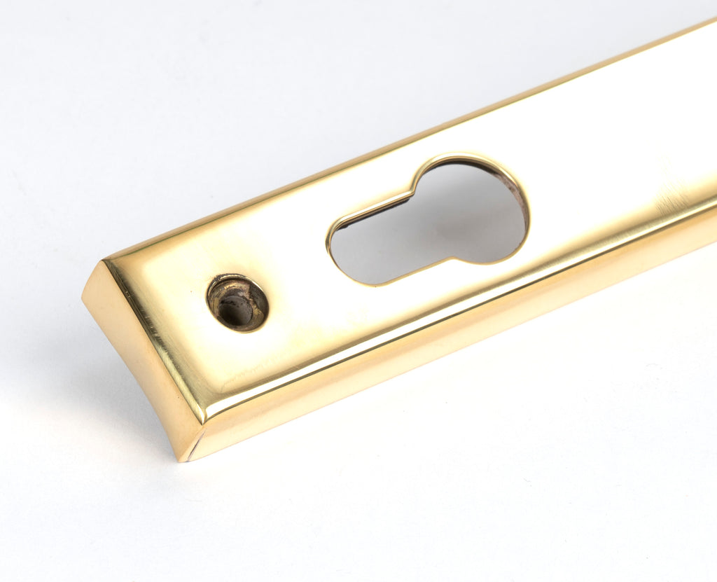 From The Anvil's Polished Brass Brompton Slimline Lever Espag. Lock Set