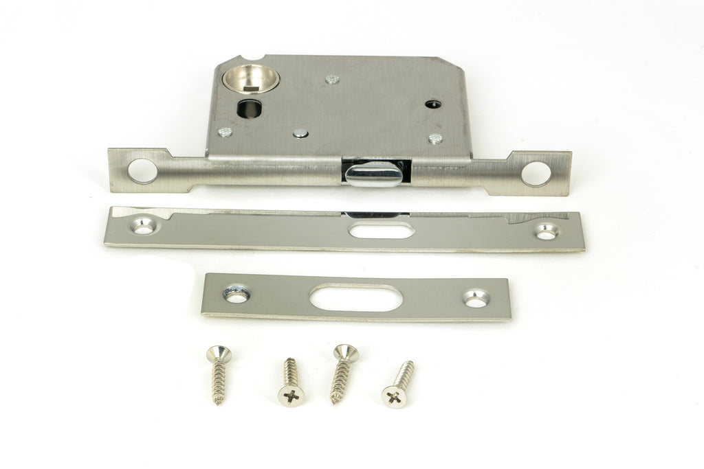 From The Anvil's Polished Nickel Sliding Door Lock