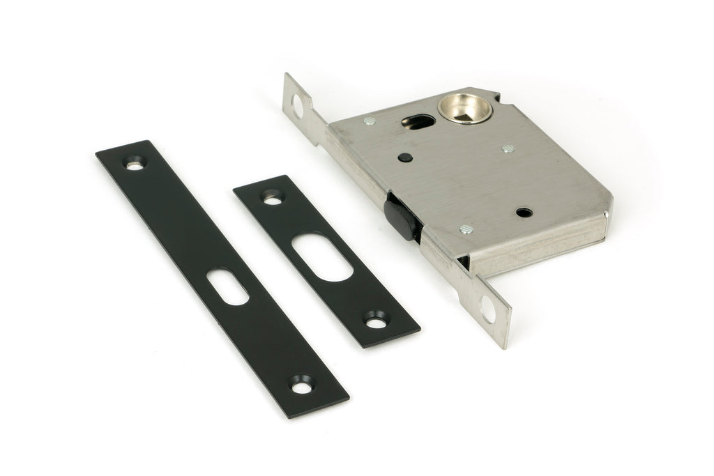 From The Anvil's Matt Black Sliding Door Lock