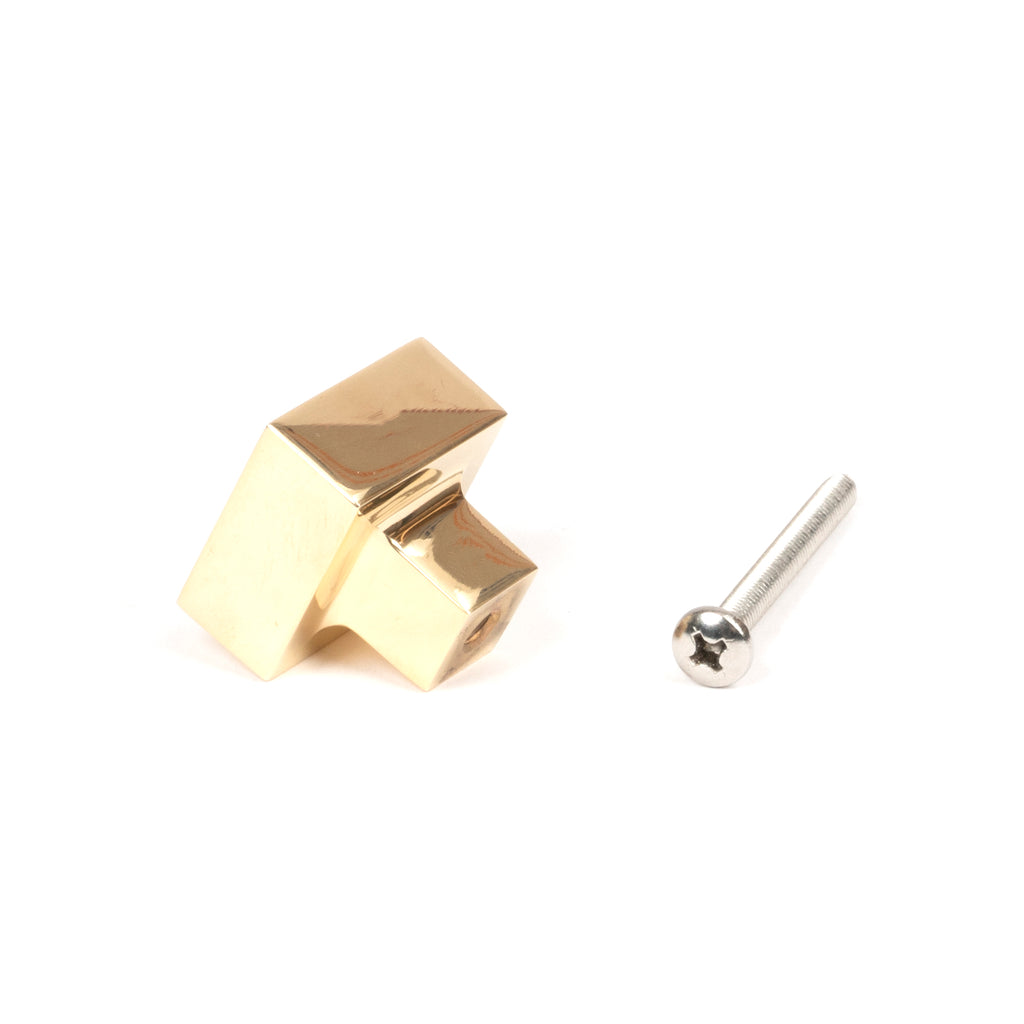 From The Anvil's Polished Brass Albers Cabinet Knob