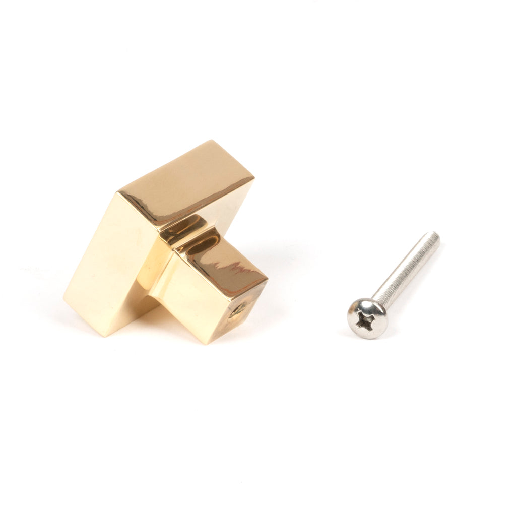 From The Anvil's Polished Brass Albers Cabinet Knob