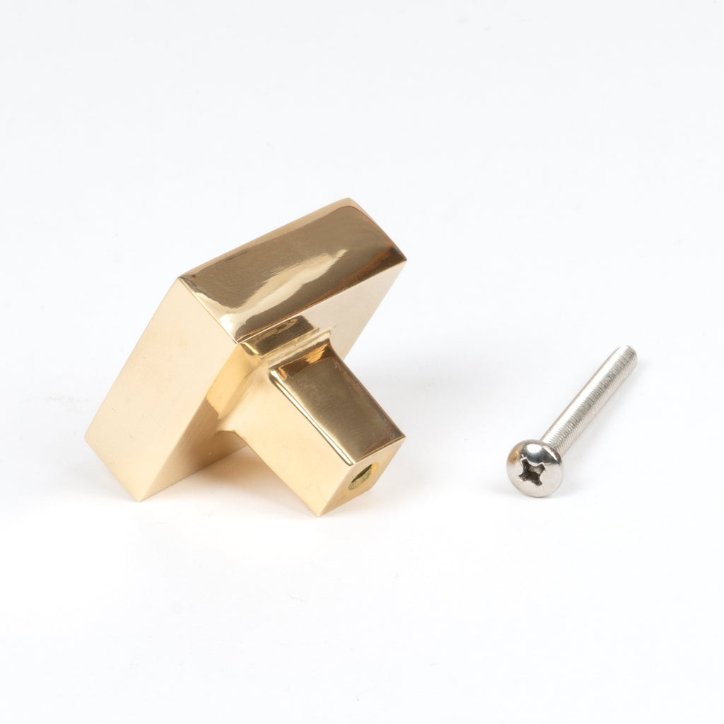 From The Anvil's Polished Brass Albers Cabinet Knob