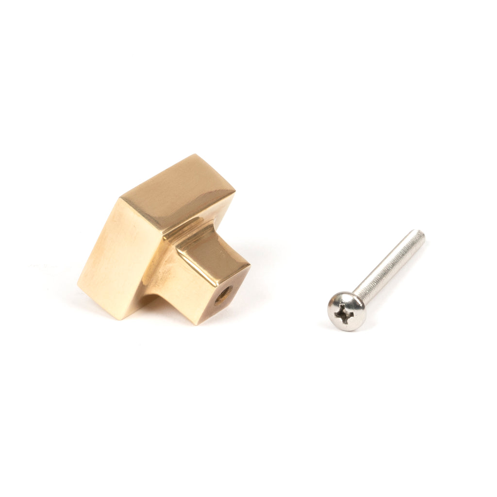 From The Anvil's Aged Brass Albers Cabinet Knob