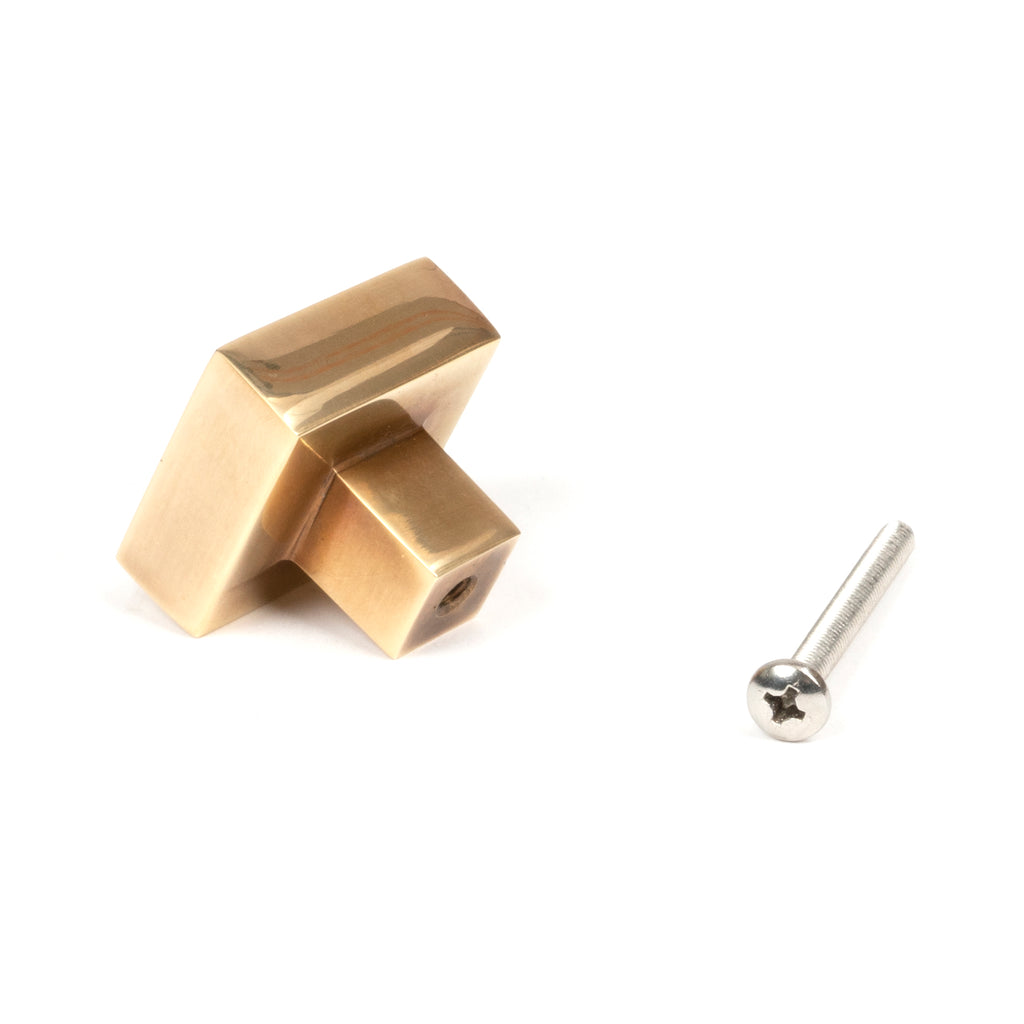 From The Anvil's Aged Brass Albers Cabinet Knob