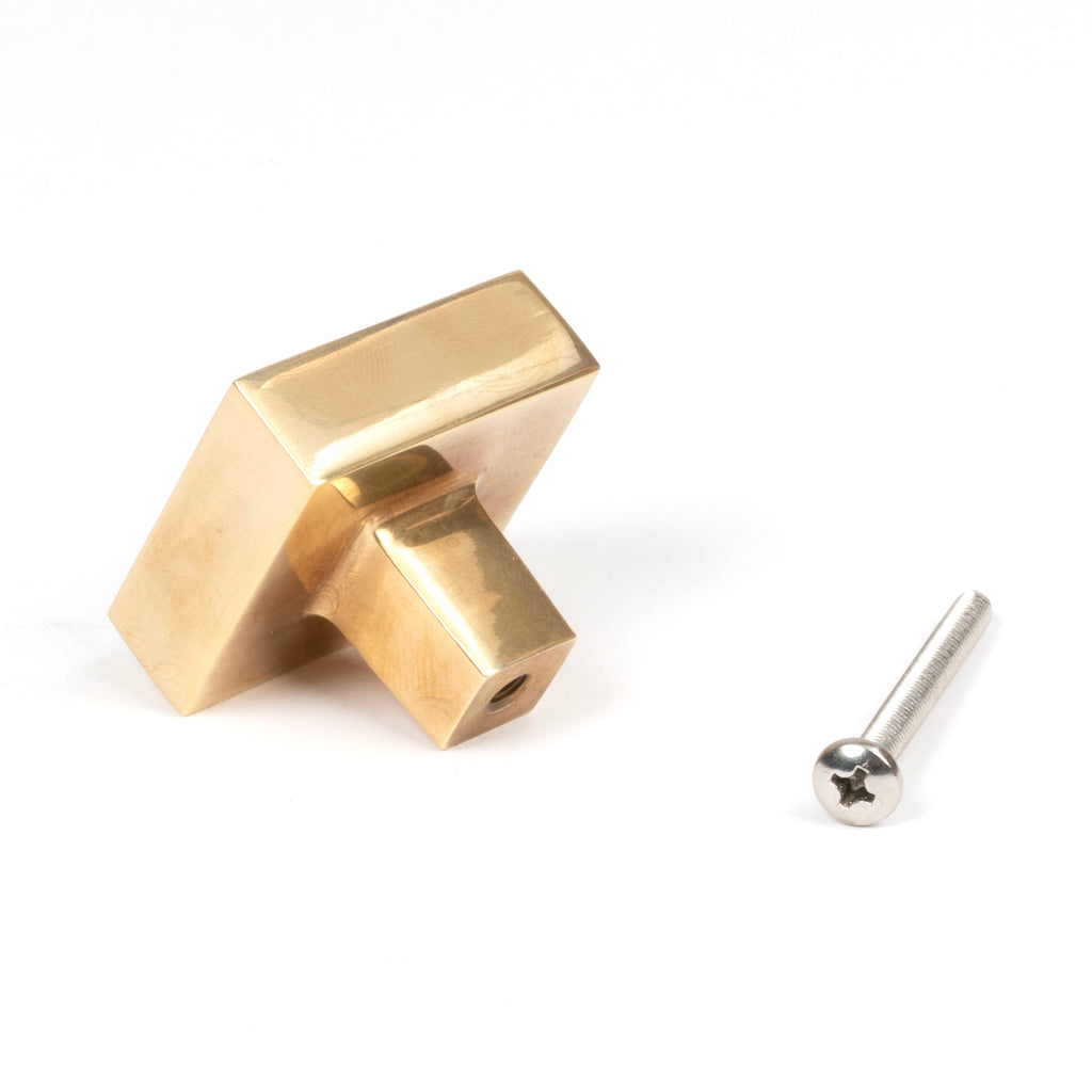 From The Anvil's Aged Brass Albers Cabinet Knob