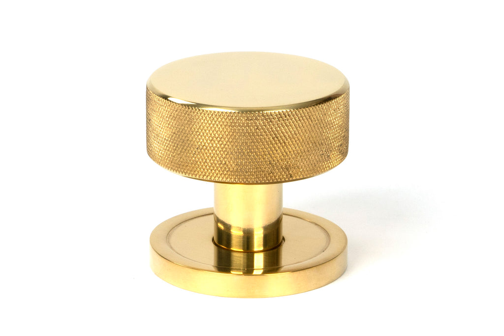 From The Anvil's Polished Brass Brompton Mortice/Rim Knob Set