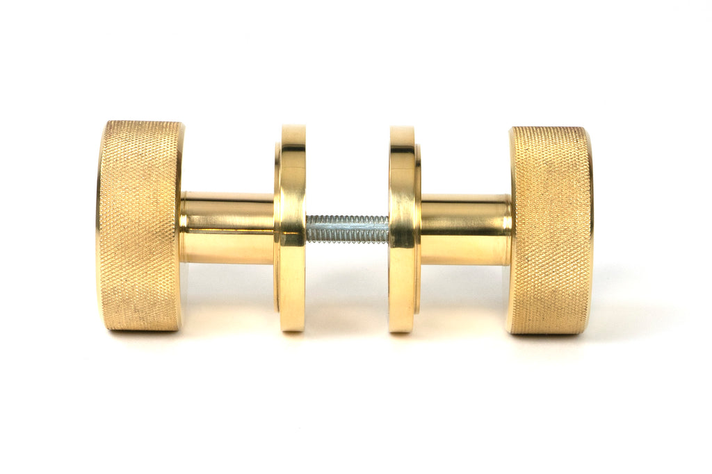 From The Anvil's Polished Brass Brompton Mortice/Rim Knob Set