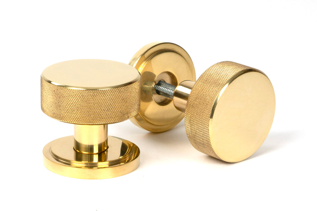 From The Anvil's Polished Brass Brompton Mortice/Rim Knob Set