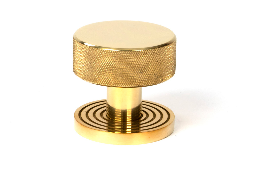 From The Anvil's Polished Brass Brompton Mortice/Rim Knob Set