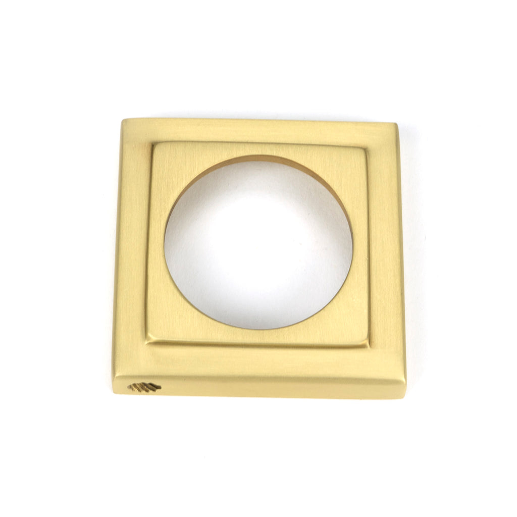 From The Anvil's Satin Brass Round Euro Escutcheon