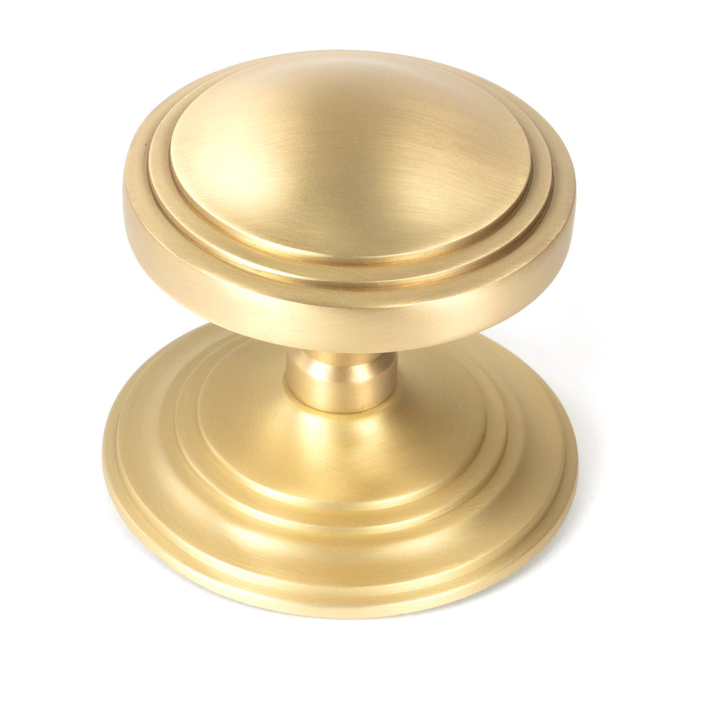 From The Anvil's Satin Brass Art Deco Centre Door Knob