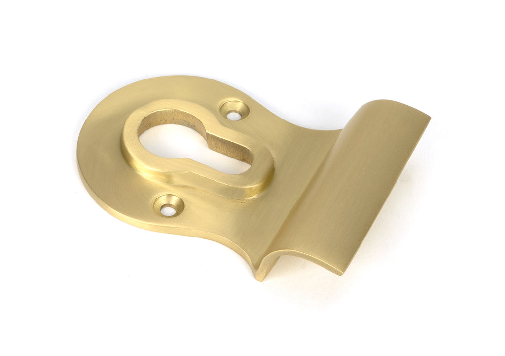 From The Anvil's Satin Brass Euro Door Pull